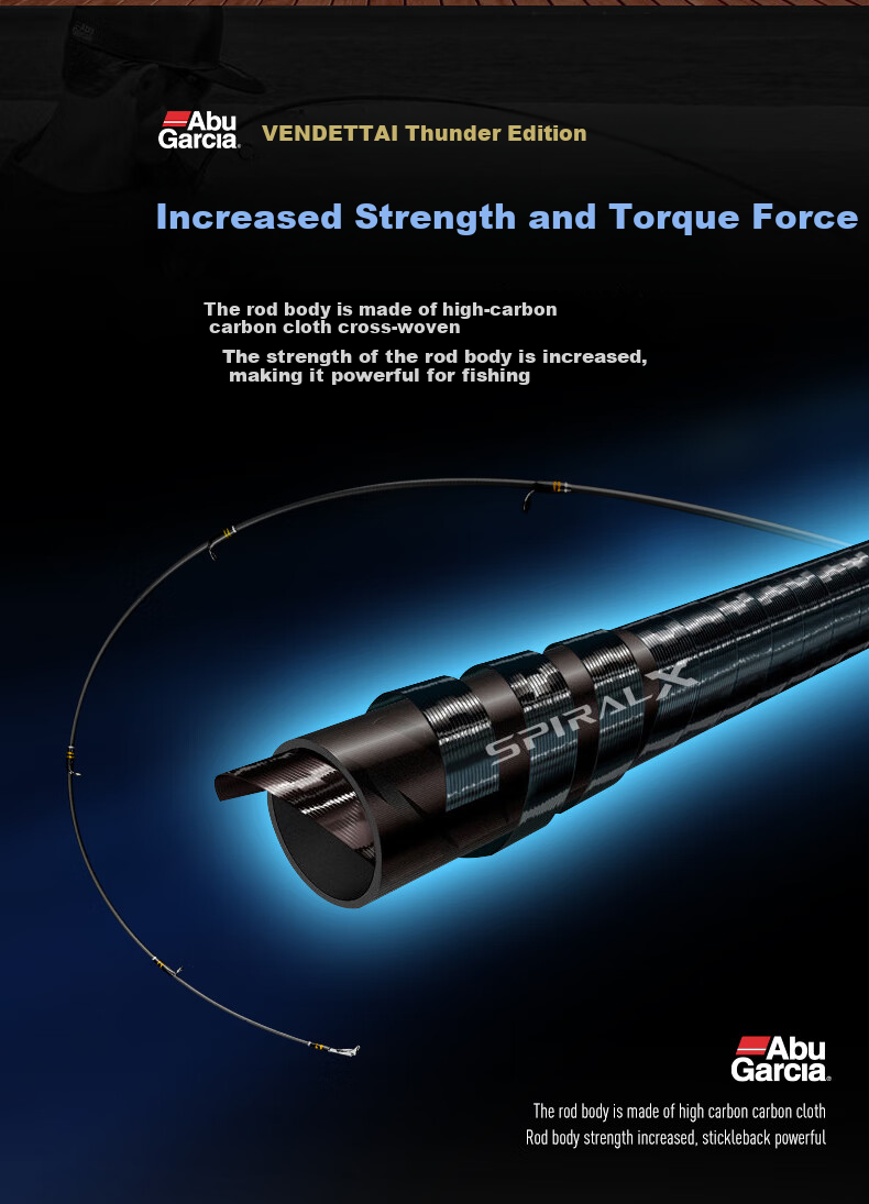 ABU GARCIA Second Generation Thunder Rod Heavy Action Black Lure Rod, 2.29 Meters [Single Rod], Gun Handle, XXH Actio 3