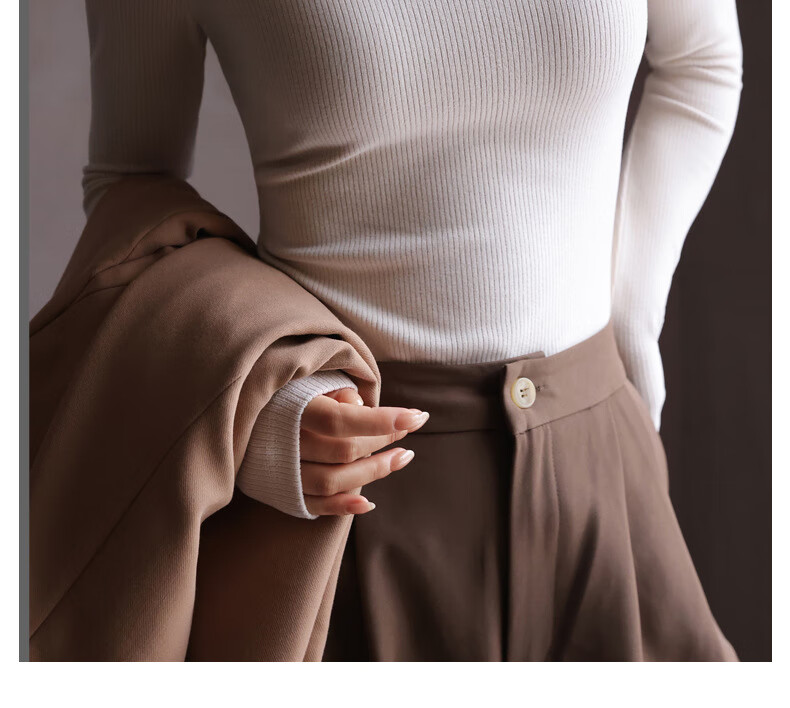 MiiOW Women's Half Turtleneck Fleece-Lined Thickened Base Shirt 2025 New Autumn Winter Warm Inner and Outer Wear Top 17