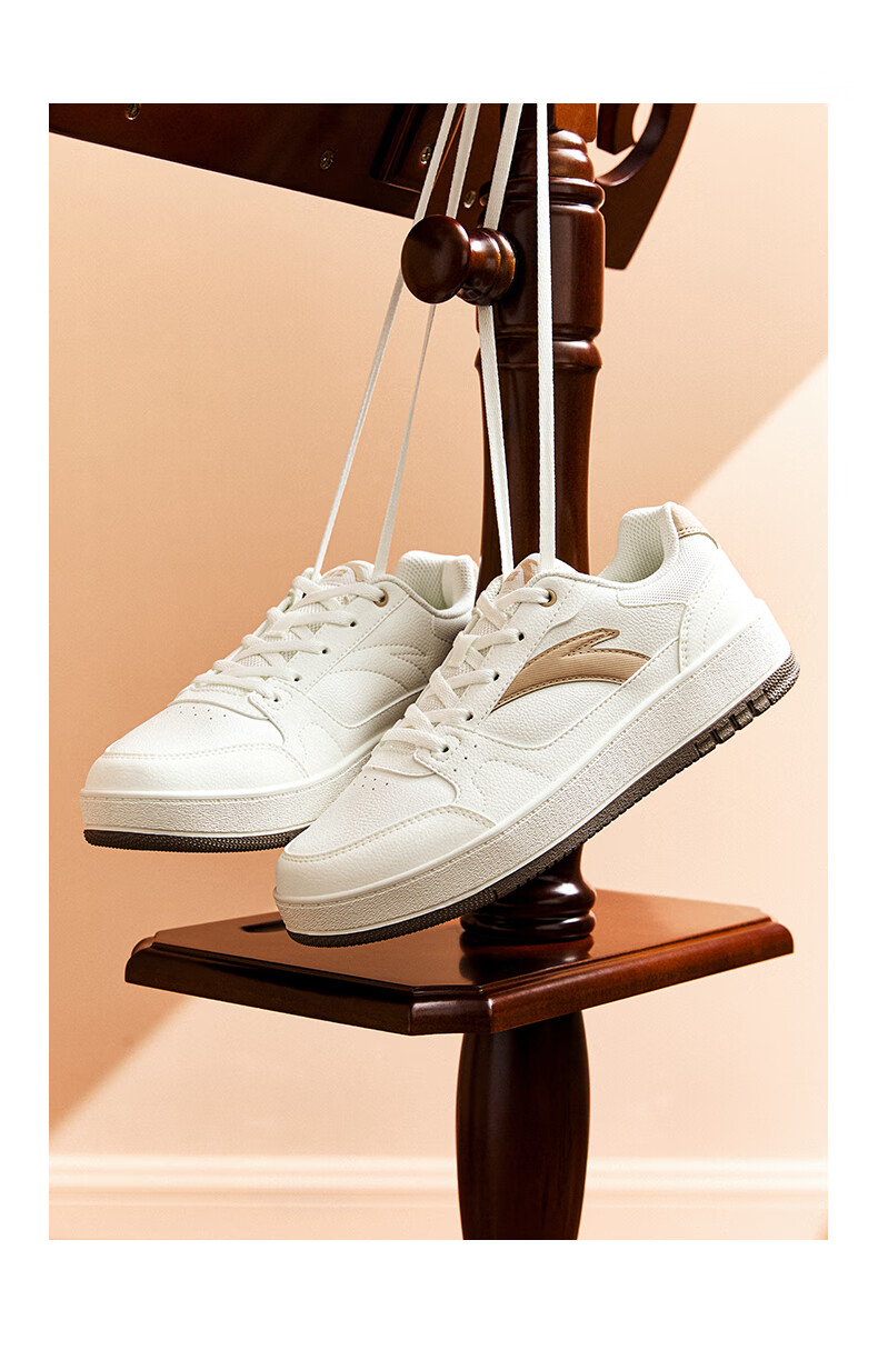 ANTA Yuan Nian 2.0 | Women's Thick-Soled Sneakers, Student White Shoes, Retro Trendy Height-Increasing Sports Shoes for Couples, Casual Shoes 10