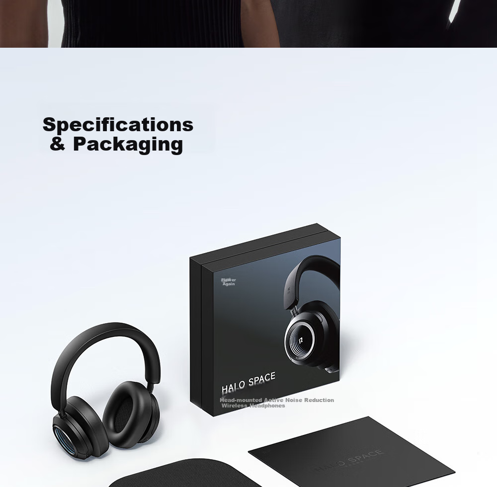EDIFIER Halo Space Over-Ear Active Noise Cancelling Bluetooth Headphones, Gaming Headset, Wireless Bluetooth, 2.4GHz, High-Definition Microphone, Breakthrough Black, Graduation Gift 40