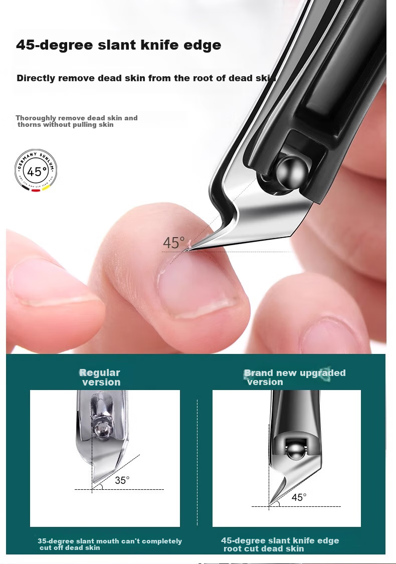 SUNLUM German Ingrown Toenail Specialized Nail Clippers, Toenail Trimmer, Pedicure Tools, 3-Piece Set, Yan Ying Mouth Nail Clippers 6