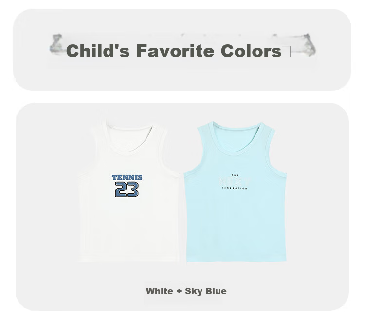 Hodohome Children's Tank Top, Boys' Summer Thin Style, 40s Combed Cotton, Casual Sports Undershirt, 803 White, Size 140 13