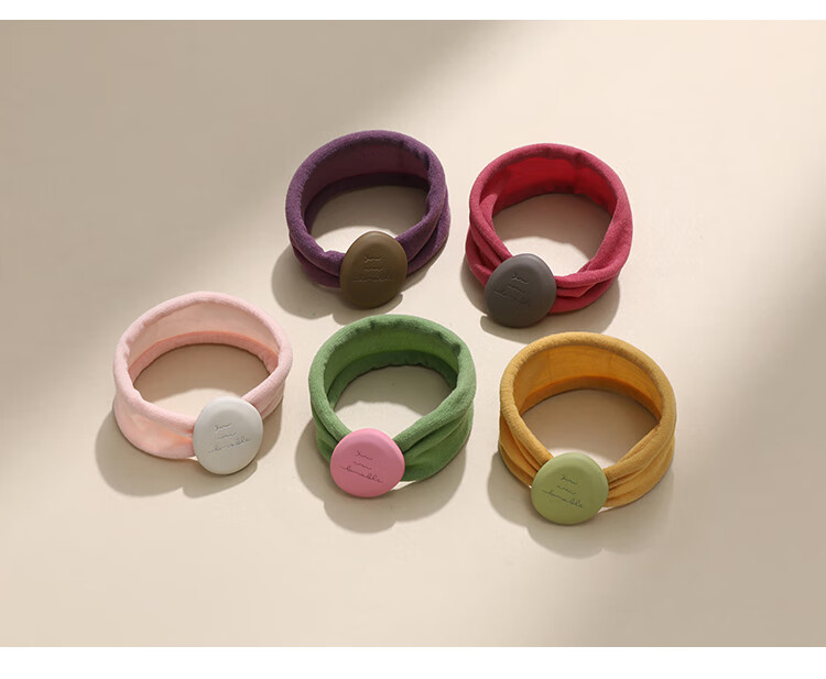 CHIMERA 5-Piece Kids Candy Color Hair Ties Elastic Ponytail Holders for Children June 1st Children's Day Gift 5