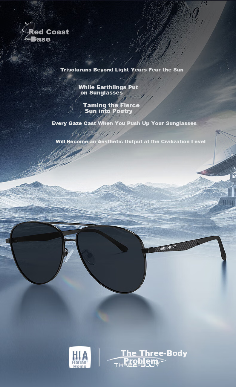 HLA [Three-Body Collaboration] Polarized Sunglasses, Carbon Fiber Sunglasses for Men, Driving-Specific Glasses, Birthday Gift 2
