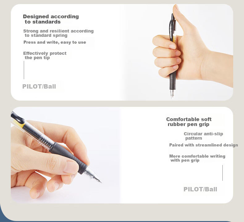 PILOT Retractable G2 Gel Pen with Bullet Tip, Rollerball Pen for Exams And Study, Office Stationery Set BL-G2 Black 0.38mm 6-Pack 5