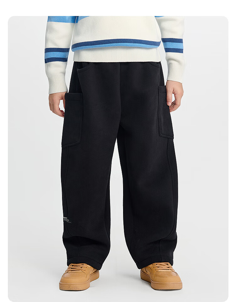 Balabala BalaOne Kids Long Pants Boys Girls 2025 Winter Fleece Casual Curved Pants Warm 208425108213 3