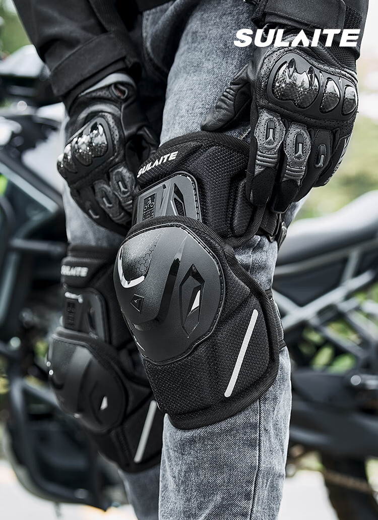 SULAITE Motorcycle Knee Pads CE Level 2 Protective Gear Four-Season Riding Armor Motorbike Safety Equipment 21