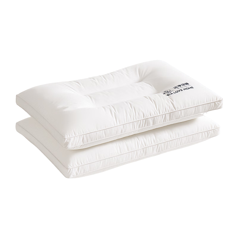 HLA A-Class Pure Cotton Triple Protection Pillow Core 7A Antibacterial, Mite-Resistant, Oil-Resistant Fiber Pillow for Sleeping, Single Medium Pillow