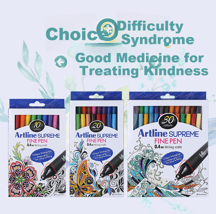 [Back to School Essential] Shachihata Artline SUPREME Student Drawing And Doodling, Colored Needle Tip Pens, Colorful Writing Set, 0.4mm, 20 Colors, EPFS-200/20W 1