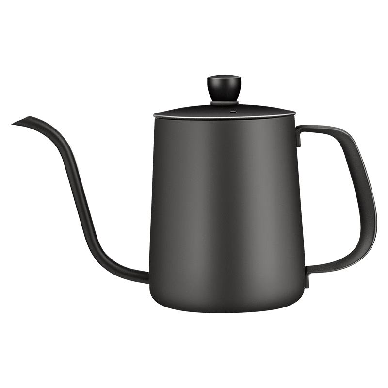 JD Original Pour-Over Kettle with Fine Spout, Home Use, Hanging Ear, Hand-Brewed Coffee, 304 Stainless Steel Pot, Non-Stick Coating, Starry Black, 600ml