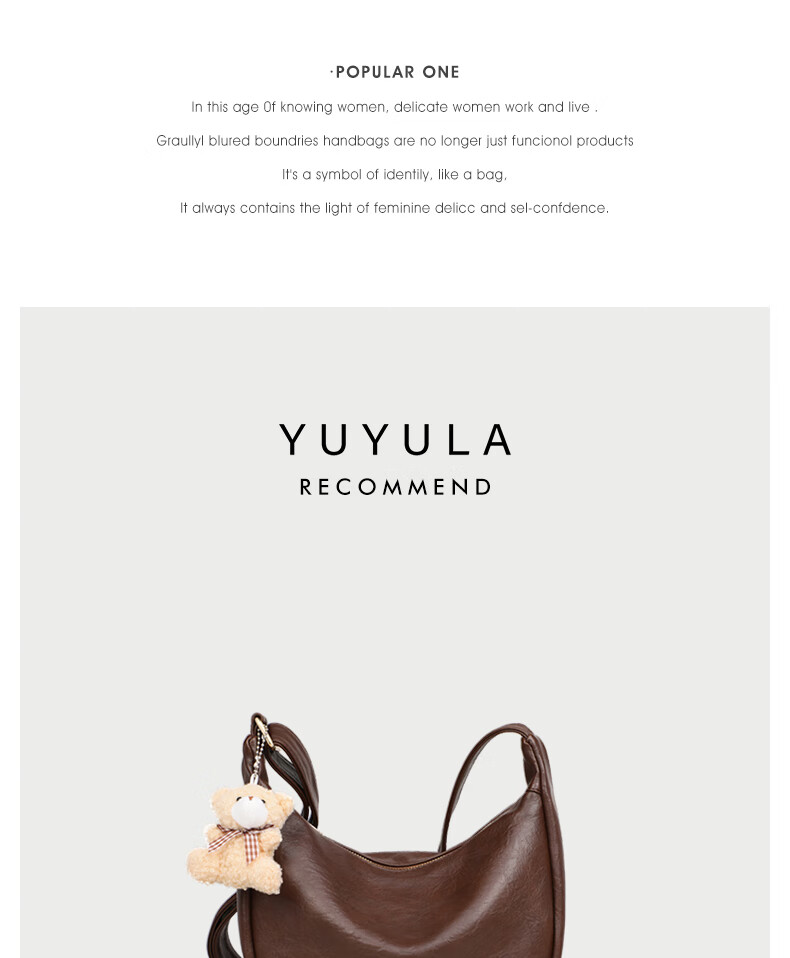 YUYULA Women's Bag Fashionable Crossbody Light Luxury Shoulder Dumpling Bag Birthday Christmas Gift for Girls Girlfriend 1