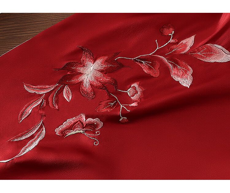 Shanghai Story Women's 100% Mulberry Silk Scarf Handcrafted Su Embroidery High-End Gift Box Mother's Day Birthday Gift for Mom 16