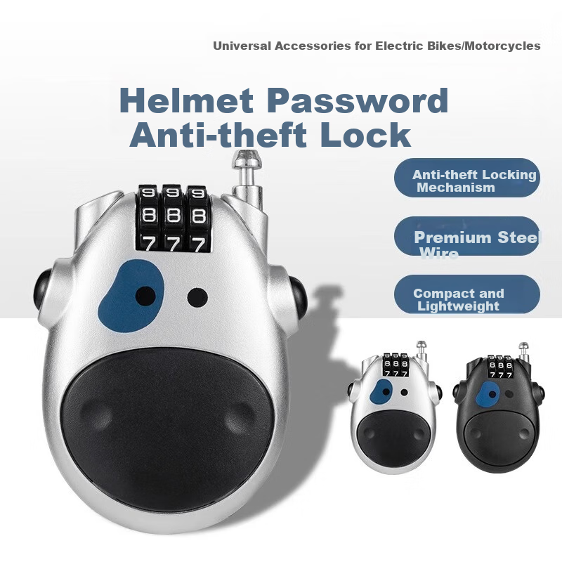 Shouli Retractable Steel Cable Padlock, Combination Lock, Helmet Lock, Bicycle Lock, Extended Steel Cable, Travel Gym Mini Padlock