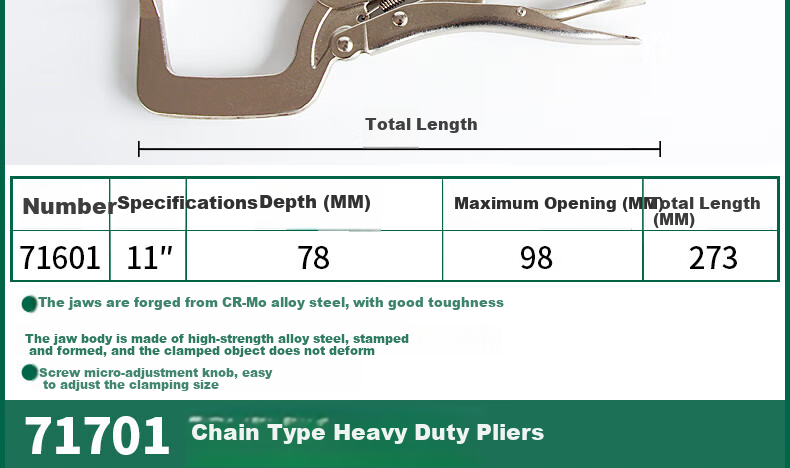 SATA 71701 Chain Pliers, 19", 19 Inches 13