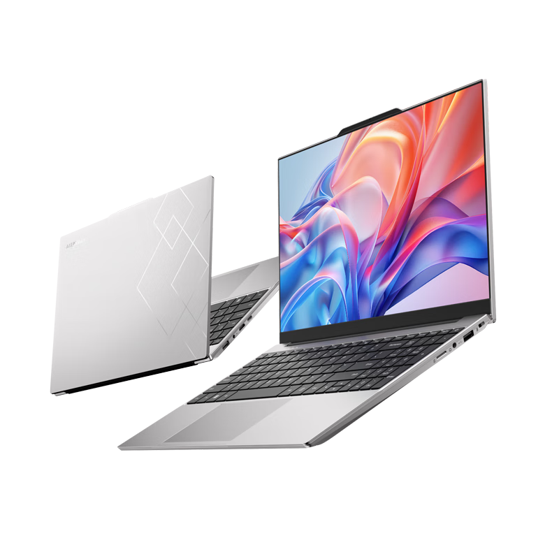 AIERXUAN Air15-Ultra Core I7 AI Laptop Thin And Light Notebook, 15.4-Inch Business Office Student Online Class Design Editing, Metal Silver, 16GB RAM - 512GB Storage