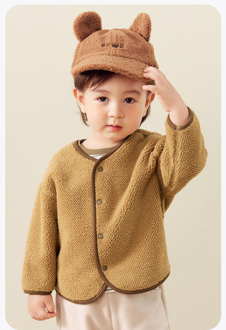 Minibala Unisex Baby Lamb Wool Thickened Coat 2025 Autumn Winter [Reversible] 18
