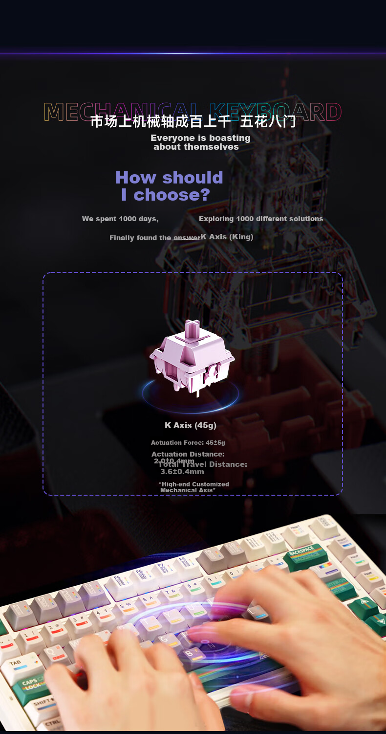 Ikbc K99 Custom Mechanical Keyboard, 99 Keys, E-Sports Gaming Keyboard, Office Typing Feel Good, Tri-Mode Mechanical Keyboard, Gaming Keyboard, Sanpin King Switch 45g 6