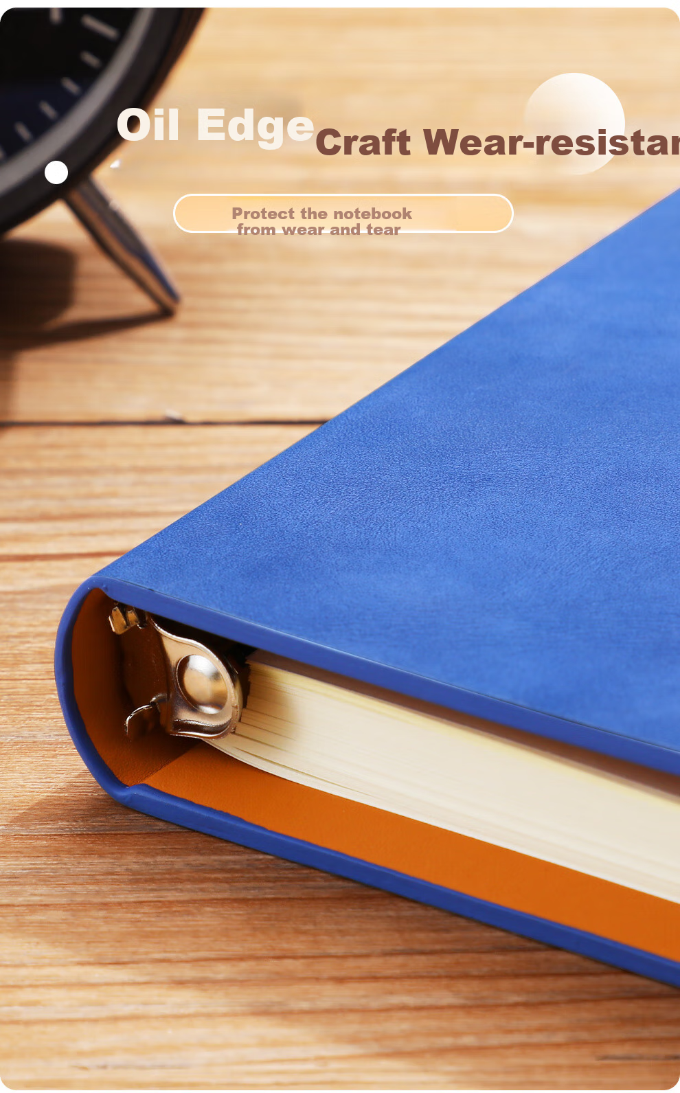 Faramon Comfortable Loose-Leaf Notebook A5/160 Pages, Detachable Notepad, Simple Business Thick Meeting Record Book, Customizable A5 Brown (Unafraid of The Future) 6