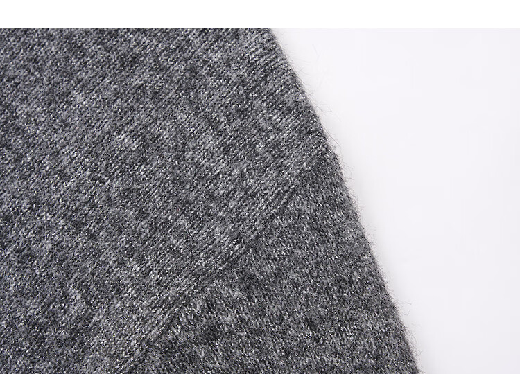 Demana【With Merino Wool】Autumn Fluffy Beaded Yarn Colorblock Crewneck Loose Fit Petite Knit Sweater for Women 3