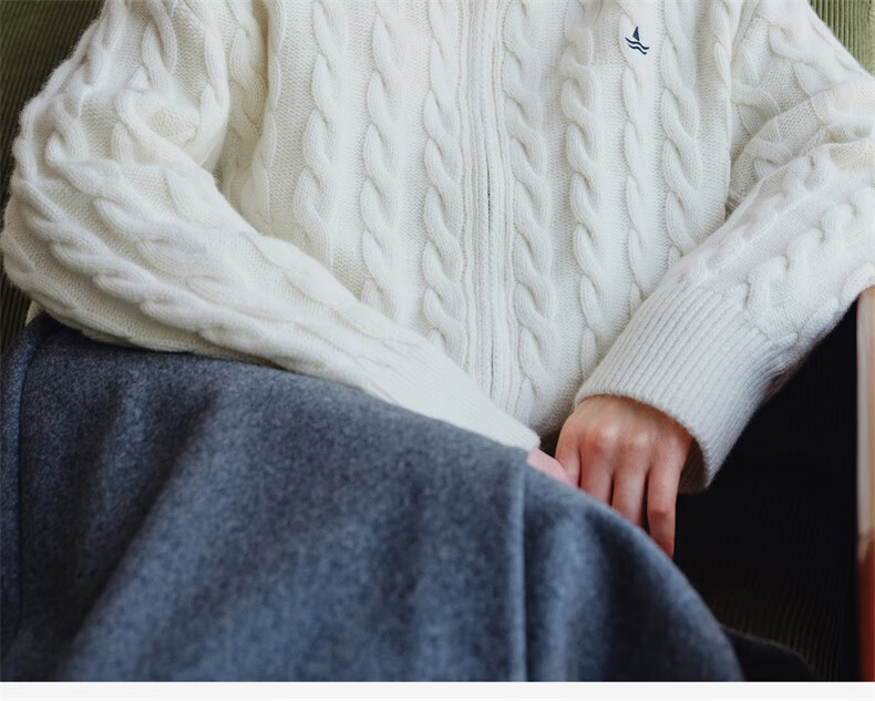 NaviKail Italy Small Sailboat Women's 2025 New Full Wool Knit Cardigan Sweater Wool Jacket 2334095507 1