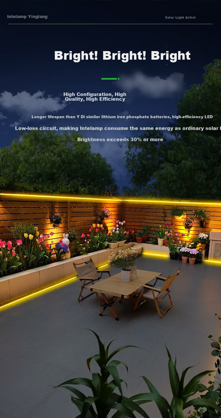 Intelamp Solar Outdoor Waterproof String Lights, Garden Landscape Lighting, Warm Light Ambiance Decorative Lights, Automatic On at Night 3