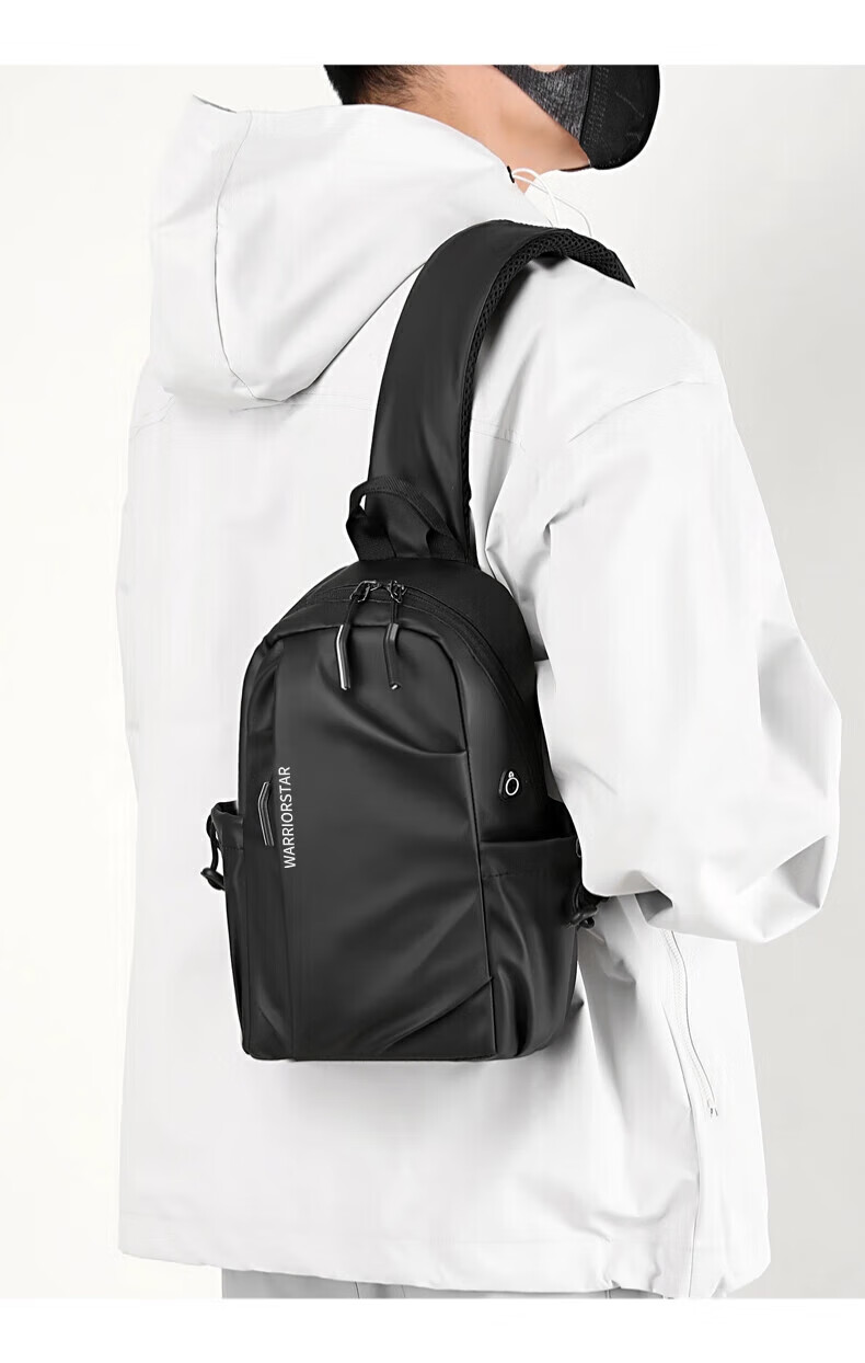 Huili Chest Bag, Men's Shoulder Bag, Large Capacity, Versatile Casual Waist Pack, Sports Commuter Crossbody Bag, New Convenient Sling Bag 11