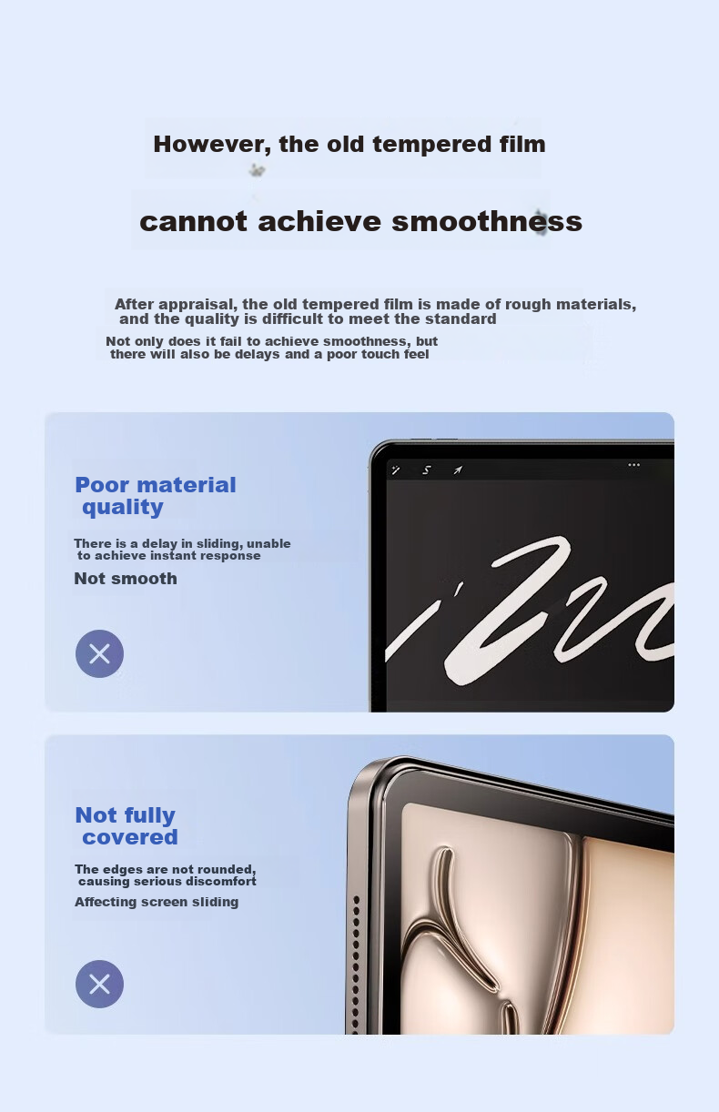 TORRAS [High-Definition Ice Crystal Film] for IPad Air8/7/6 Tempered Glass Screen Protector, 11-Inch, Compatible with 2026/25 Models, M4 Chip Tablet Protective Film, Shatterproof, Anti-Fingerprint, Ultra-Clear Protective Film 6
