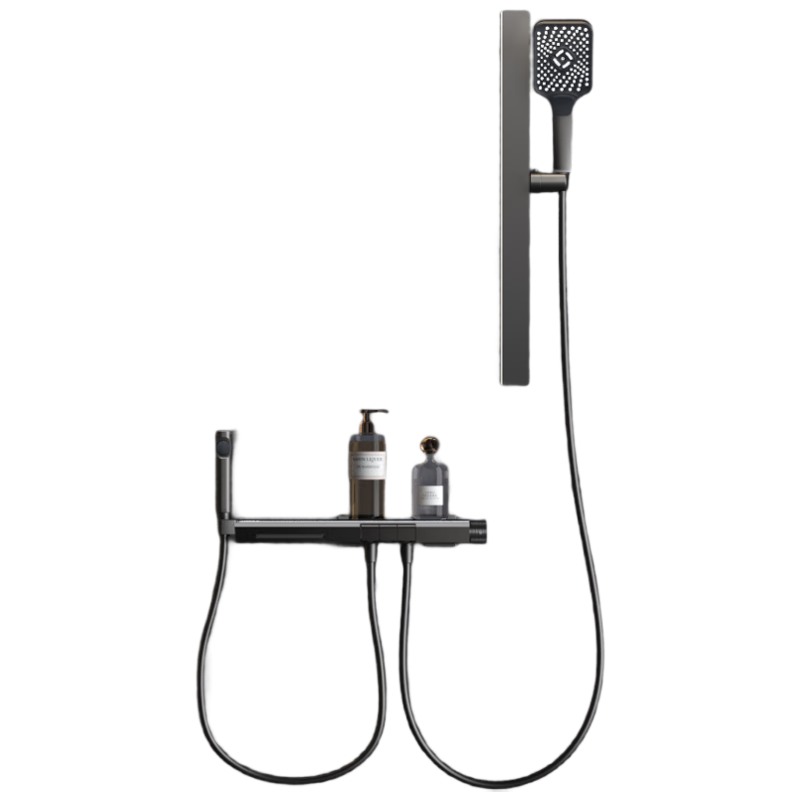 MICOE Bathroom Shower Set, High-Pressure Shower System with Simple Three-Function Piano Key Shower Head Complete Set