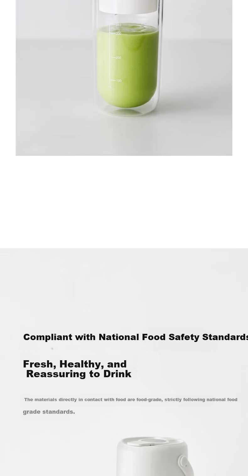 GLASSLOCK Juicer Cup [Double-Layer Hollow Insulation] Fruit And Vegetable Blender Juice Cup Baby Food Processor Small Portable Electric Rechargeable Multifunctional 26-Blade Ice Crusher Blade 5