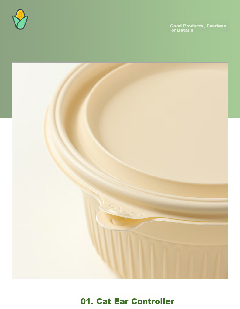 Baijie Disposable Biodegradable Corn Starch Round Food Containers, 750*50 Set, Food Grade, Takeout Packaging Boxes, Microwave Safe 4