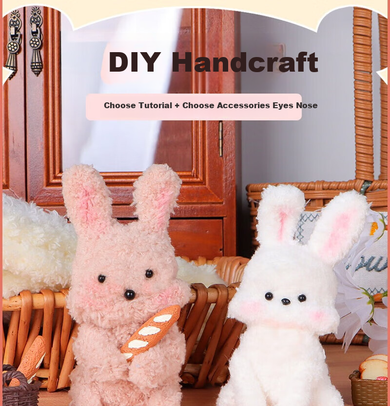 Xubeile Plush Stuffed Animal, Thickened Fleece, Twisted Dog Toy, DIY Craft Kit, Gift for Girls And Children, Decorative Item 1