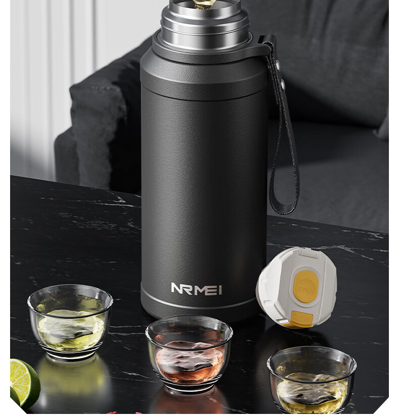 NRMEi Insulated Large Capacity Men's Tea Separation 316 Stainless Steel Portable Men's Steeping Tea Water Bottle Cup 12