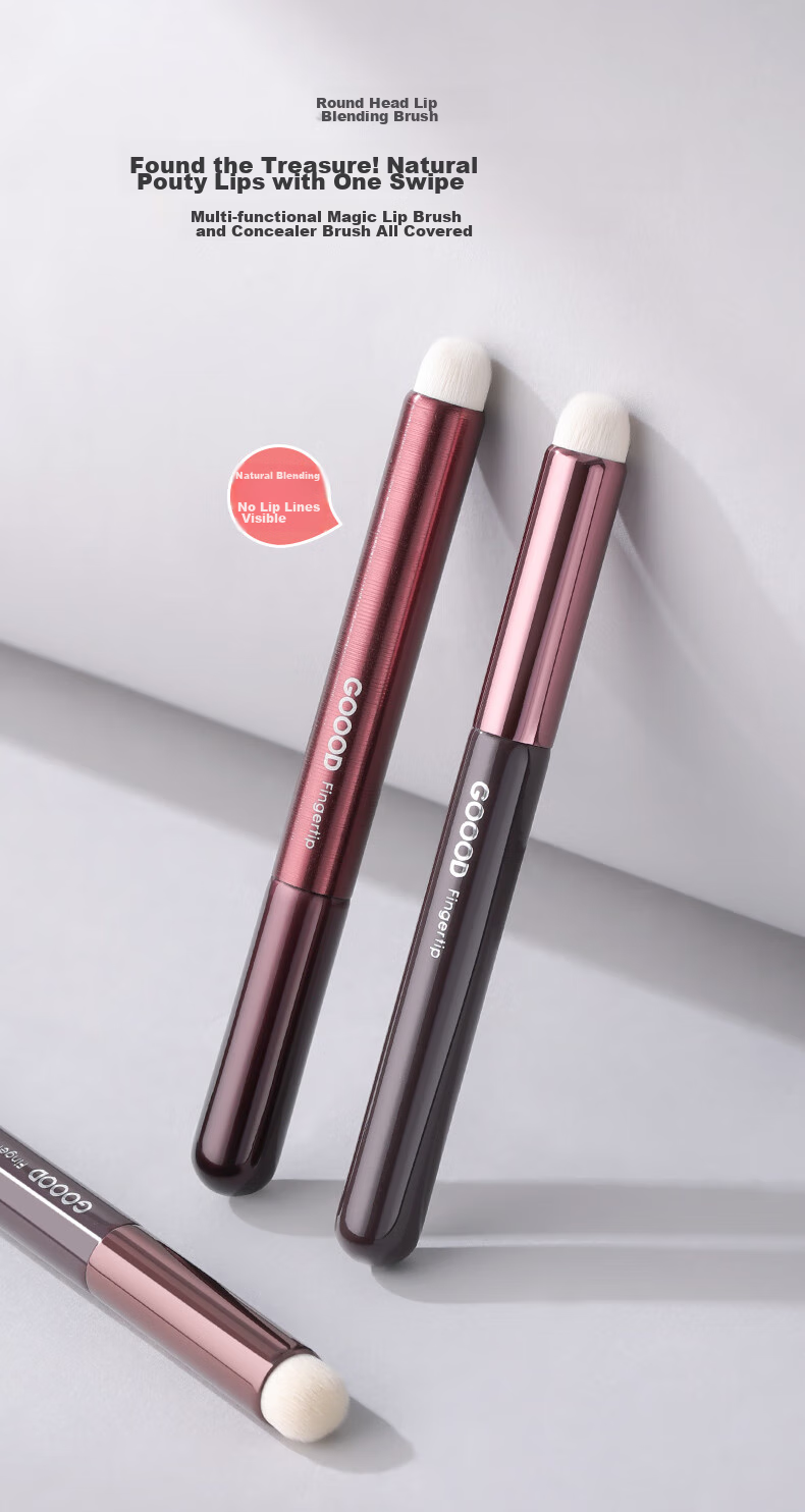 Goood Mini Mallet Blending Lip Brush, Lipstick Brush, Round Concealer Brush (2-Piece Set), Cangzhou Makeup Brushes 2