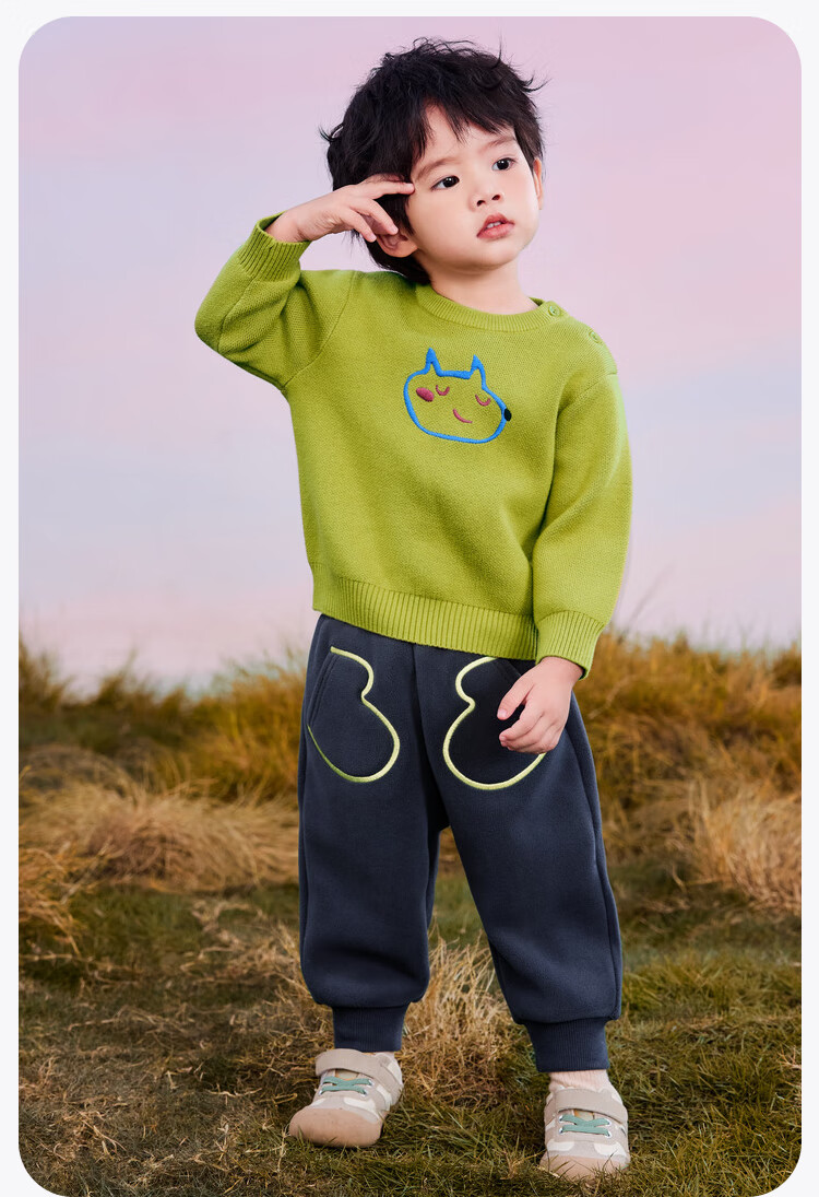 Minibala 【Soft Sweater】Unisex Kids Children's Soft Skin-Friendly Knitwear 2025 Autumn Winter New Knit Sweater 15