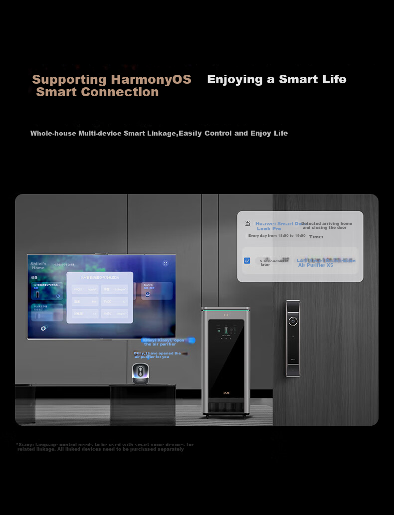 Huawei Zhixuan HarmonyOS Selected IAM Intelligent Disinfection Air Purifier, Huawei X5 Enhanced Version, Long-Lasting Formaldehyde Removal, Bacteria And Virus Elimination, Influenza A Medical-Grade Purification Machine, Gift 11