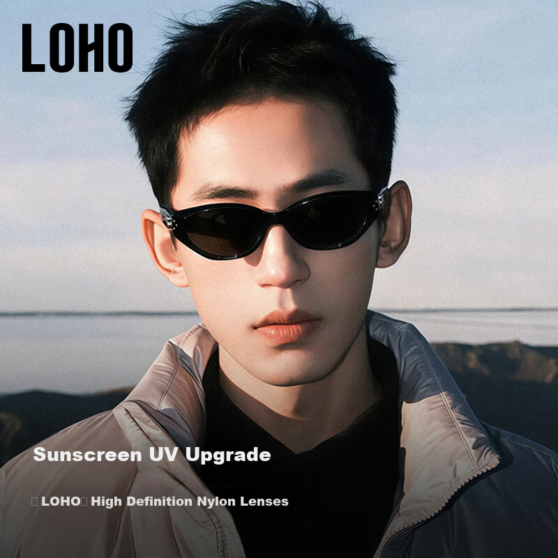 LOHO New Cat-Eye Sunglasses for Women, Small Frame GM Sunglasses, Retro Fashion DADA UV Protection Glasses for Me