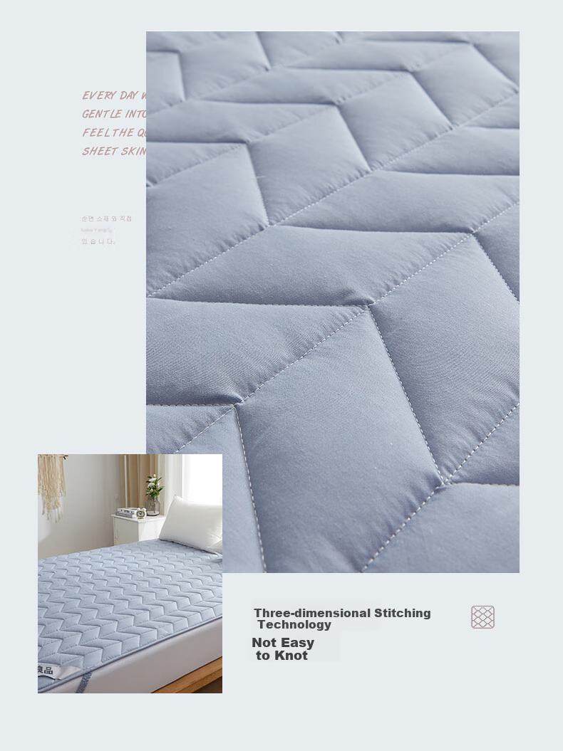 Wuyinliangpin Class A Pure Cotton Mattress Cover, All-Season Non-Slip Mattress Pad, for 1.8*2 Meter Bed 8