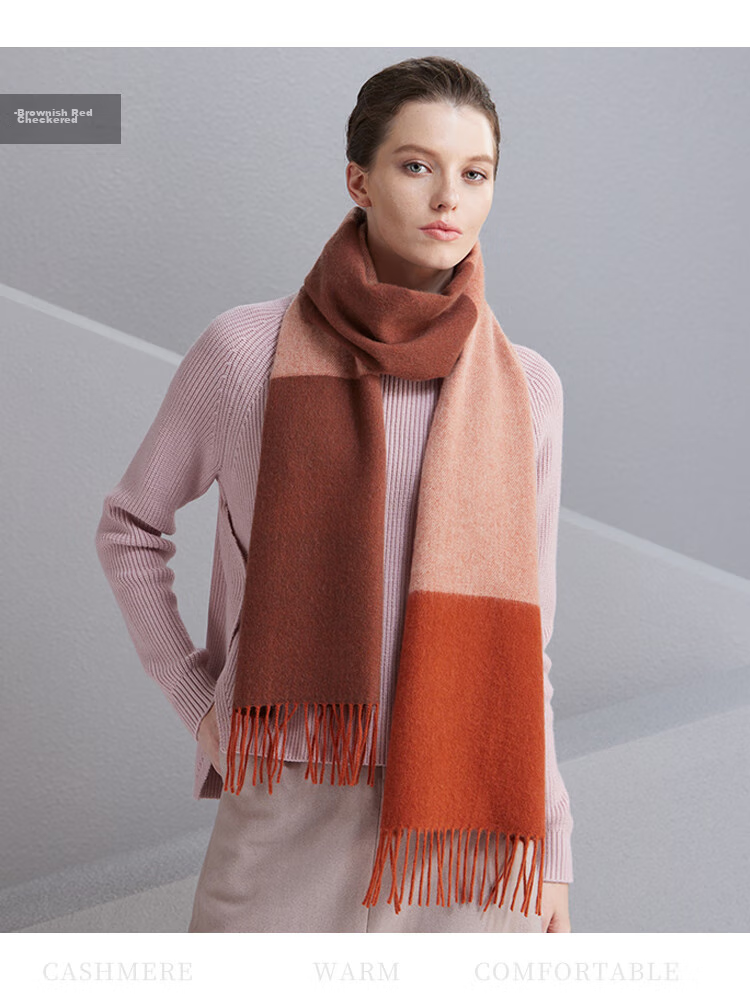 Hengyuanxiang 100% Cashmere Scarf, Women's Shawl, Warm Neck Warmer, Birthday Gift for Mom, Present for Elders 26