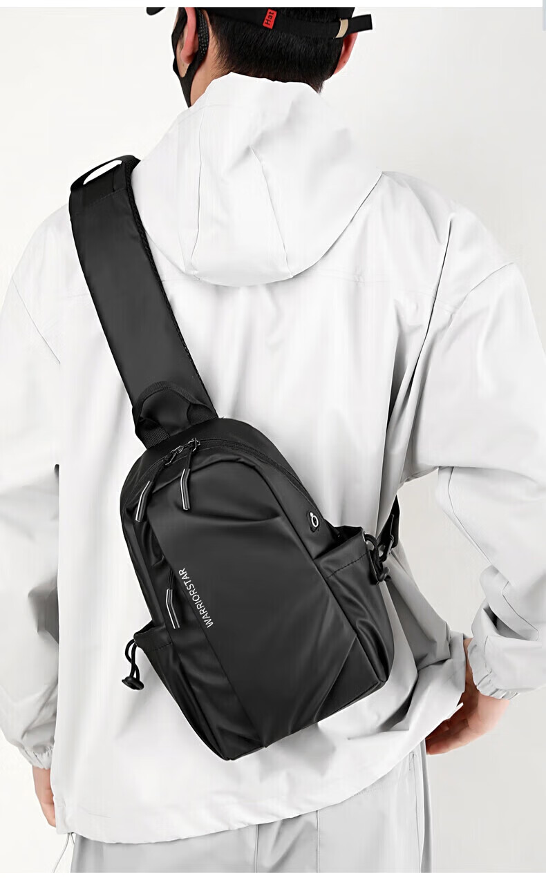 Huili Chest Bag, Men's Shoulder Bag, Large Capacity, Versatile Casual Waist Pack, Sports Commuter Crossbody Bag, New Convenient Sling Bag 2