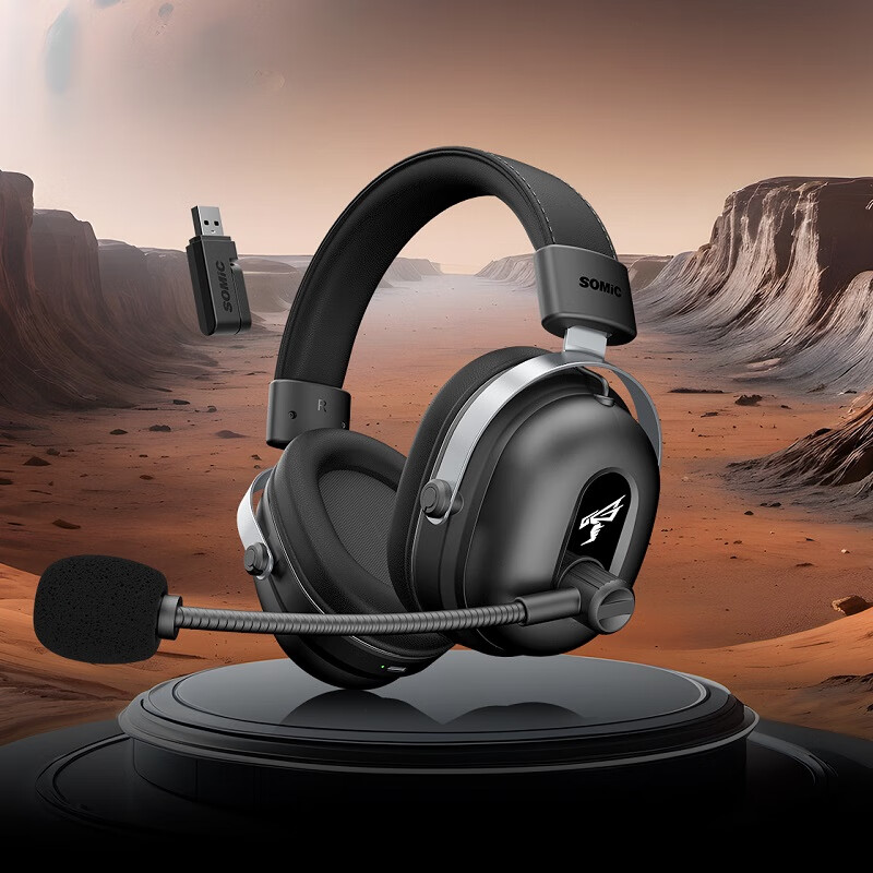 SOMIC G936 PRO+W Wireless Gaming Headset 7.1 Surround Sound 2.4G Bluetooth Wired Low Latency FPS Headphones for Valorant Delta