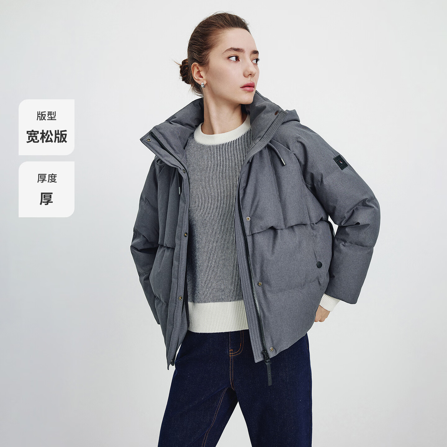 Navikail Italian Small Sailboat 25 New Women's Thick Hooded Down Jacket Warm Puffer Coat 2341605506
