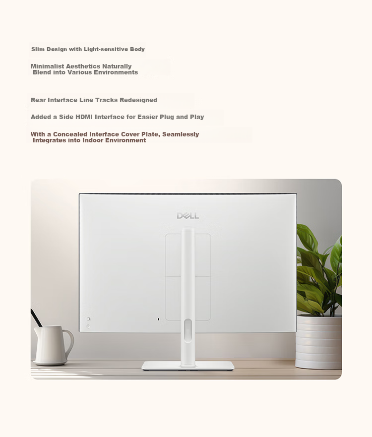 DELL 31.6-Inch 4K QD-OLED Gaming And Multimedia Large-Screen Monitor, 120Hz, 0.03ms, HDR400, Hardware Anti-Blue Light, 5*5W Speakers, S3225QC 12