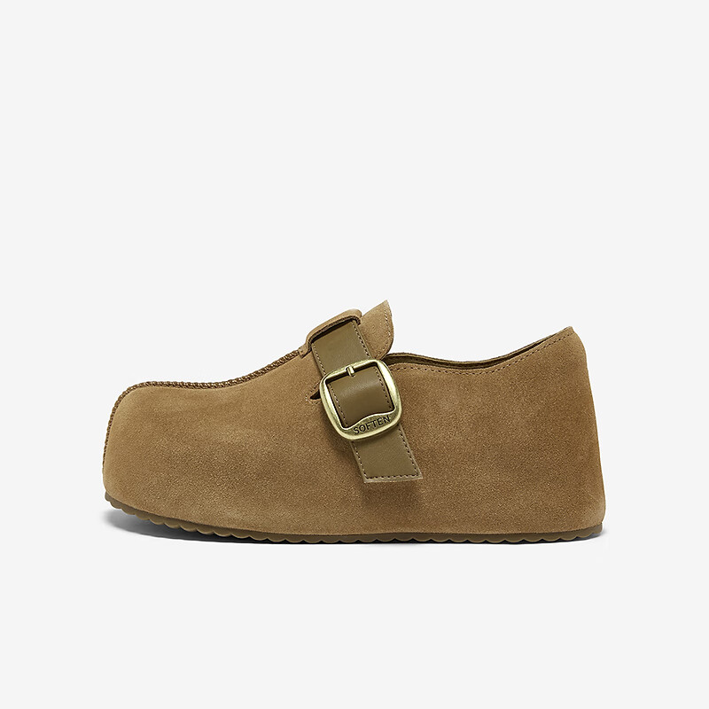 Bata Spring 2026 Birkenstock Style Fashion Simple Retro Casual Women's Flats E7333AM6 Camel 37