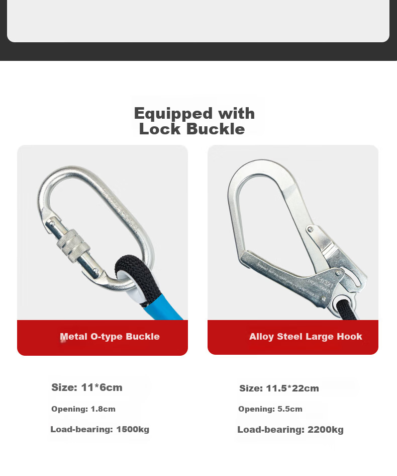 Geermu Safety Harness, Five-Point National Standard Safety Rope, High-Altitude Work GD3699, Double Large Hooks, Shock-Absorbing Pack, 1.8 Meters 20