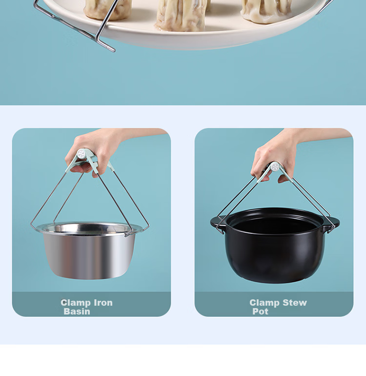 Baijie Heat-Resistant Plate Gripper, Kitchen Utensil, Non-Slip Bowl Holder, Oven Heat-Proof Gloves, Nordic Green, 4-Piece Set 7