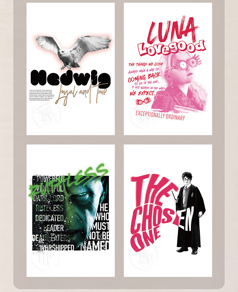 Harry Potter Classic Painted Character Movie Postcards Doodle Style Warner Official Merchandise Collectible Commemorative Cards Christmas Gift 5