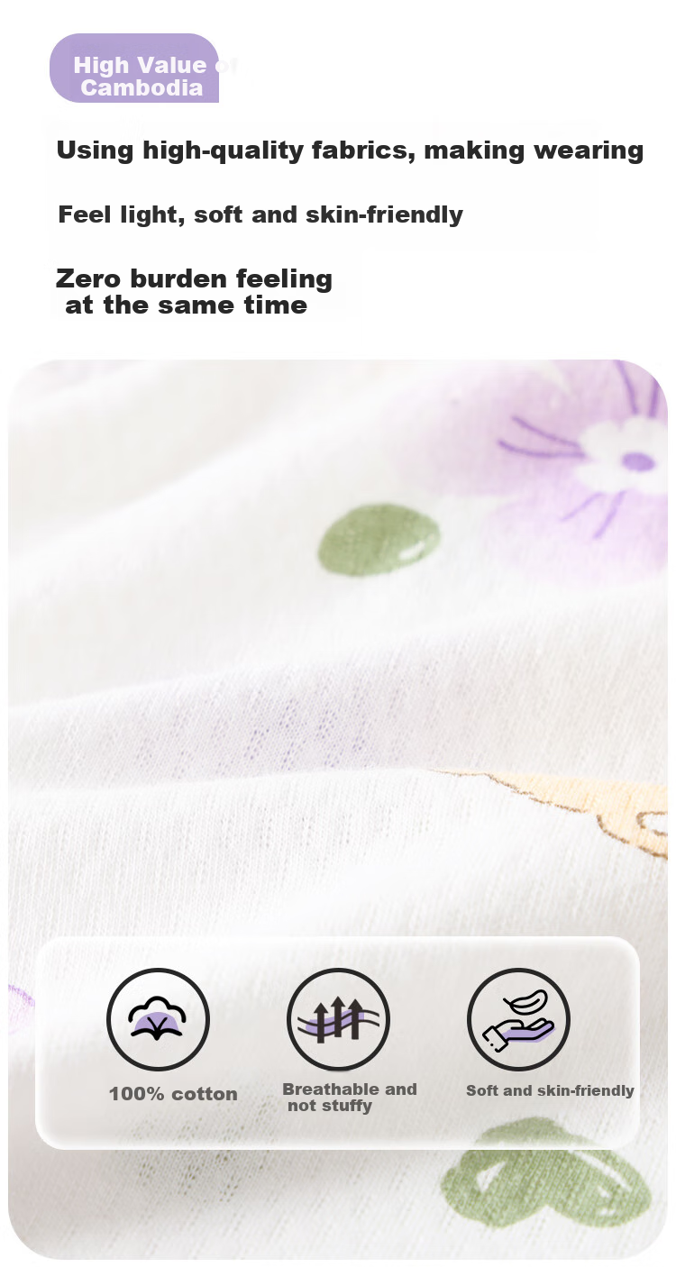 DEESHA [100% Pure Cotton Class A] Children's Pajamas Spring And Summer Lightweight Girls' Loungewear Baby Air Conditioning Suit Set 2
