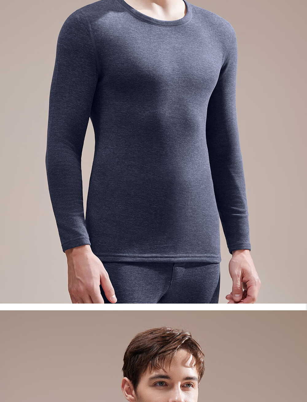 Urban Beauty [Tencel Modal] Thermal Underwear Set for Men Autumn Long Johns and Shirt, German Velvet Heat-Generating, Fleece-Lined, Thickened Autumn Winter New Arrival 14