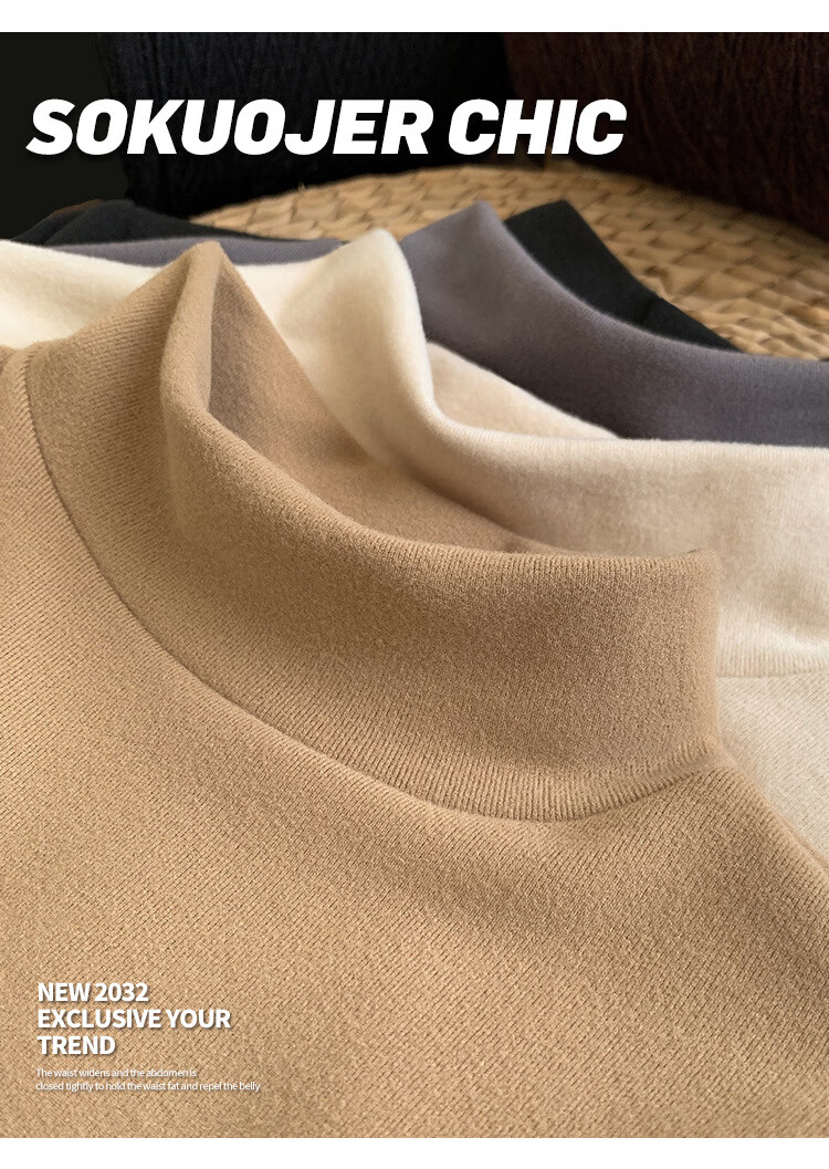 Langsha Women's Autumn New Stylish Slim Fit Long Sleeve Turtleneck Base Layer Top 17
