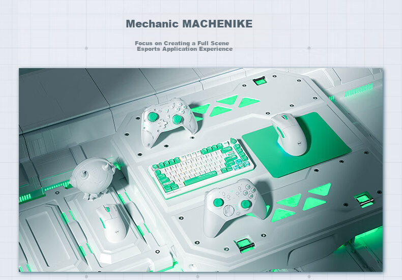 MACHENIKE L8 Max Star Flash Wireless Mouse, Lightweight Tri-Mode Bluetooth Wired C-Port Gaming Mouse for Medium to Large Hands, Ergonomic Office Right-Handed Mouse, Wireless Charging, White 14